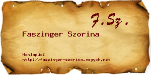 Faszinger Szorina névjegykártya